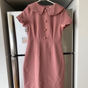Peter Pan Collar Pink Dress
